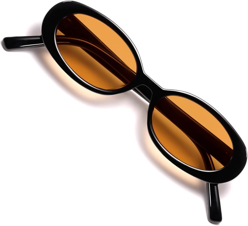 VANLINKER Polarized Retro Oval Sunglasses for Women and Men Small 90s Style VL9580 - Image 1