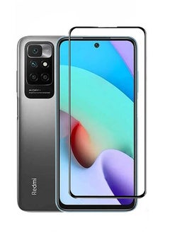 واقي شاشة كامل 5D بإطار أسود لهاتف Redmi 10/Redmi 10 2022