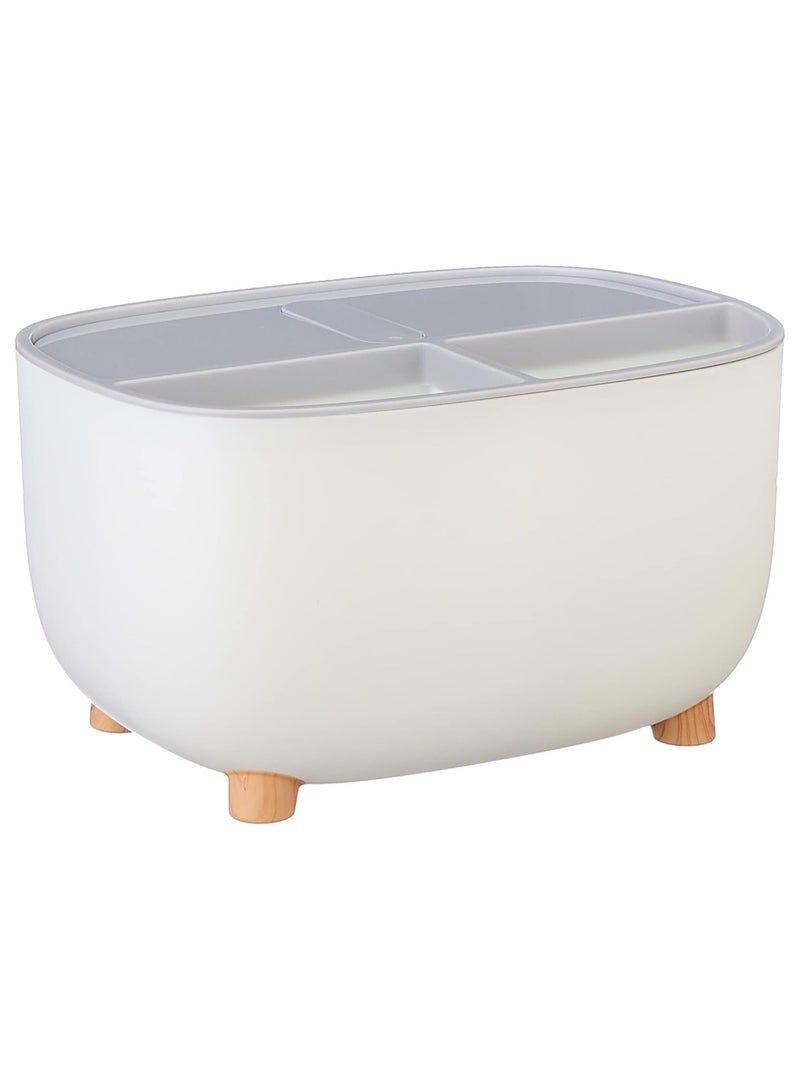 ecoco Eco-friendly tissue box holder with storage space, multifunctional tissue box made of ABS material, storage organizer for the bathroom, bedroom, and office, pink.CODE3584  - Image 4