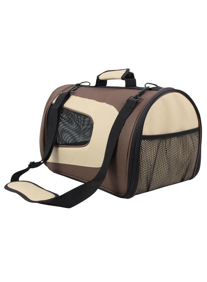 EliteField Deluxe Soft Pet Carrier (3 Year Warranty, Airline Approved), Multiple Sizes and Colors Available (18" L x 10" W x 11" H, Brown+Beige) - Image 2