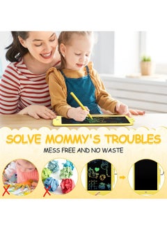 Generic LCD Writing Tablet 10 Inch Toys Toddler Drawing Tablet Drawing Pad Doodle Board Educational Learning Birthday Kids Gifts Yellow  - Image 5