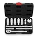 EMENTOL 11PCS 38 Drive Spark Plug Socket Set with Ratchet Handle Universal Joint Extension Bar Spark Plug Gapper 58 34 1316 14mm 18mm CRV Steel with Rubber Holder Ring - Image 2