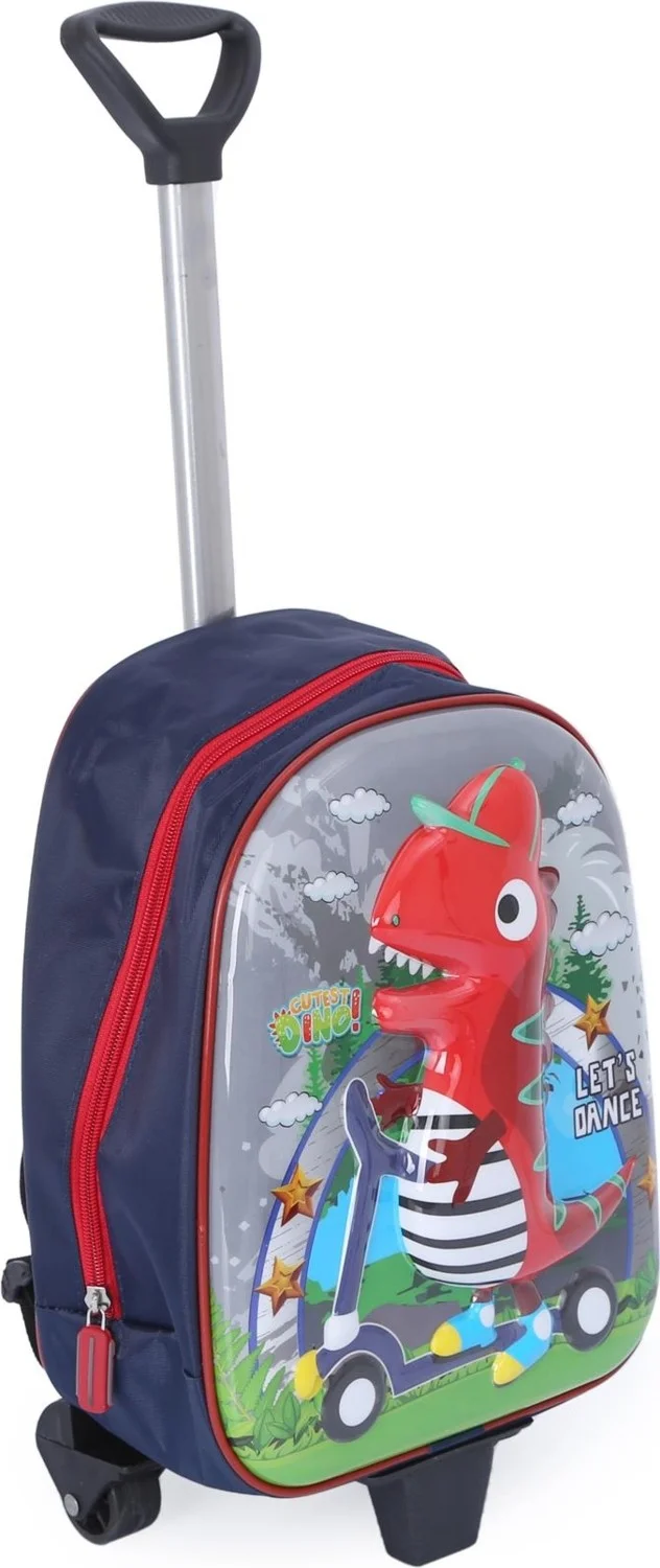 ماشو تريند Navy Blue Fabric Squeegee Dino Kindergarten Bag - Boy Bag - Nursery Bag