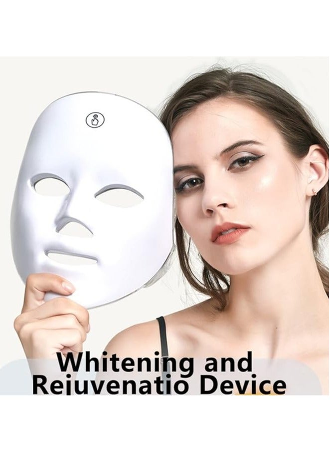 عام مكنة تنظيف الجلد، قناع تجميل الوجه بـ LED 7 لونات، علاج الوجه بالضوء، إزالة التجاعيد، تقليص المسام، رفع الوجه، أداة العناية بالبشرة. - Image 2