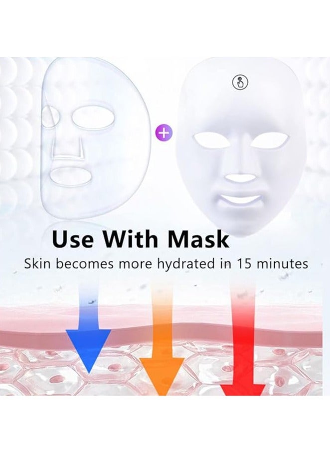 عام مكنة تنظيف الجلد، قناع تجميل الوجه بـ LED 7 لونات، علاج الوجه بالضوء، إزالة التجاعيد، تقليص المسام، رفع الوجه، أداة العناية بالبشرة. - Image 5