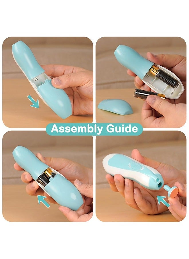 Baby Nail Trimmer Electric Safe Baby Nail Clippers, Manicure Set, Trim Polish Grooming kit for Newborn Toddler or Adults Toes Fingernails,- Blue - Image 3