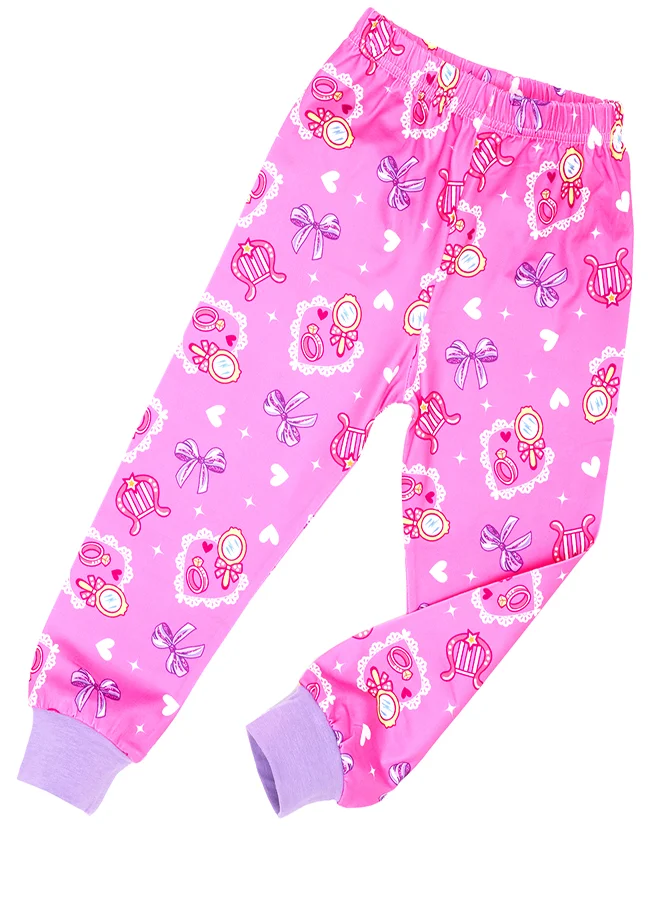 babyqlo Ballerina Princess Glow-in-the-Dark Cotton Pajama Set for Girls