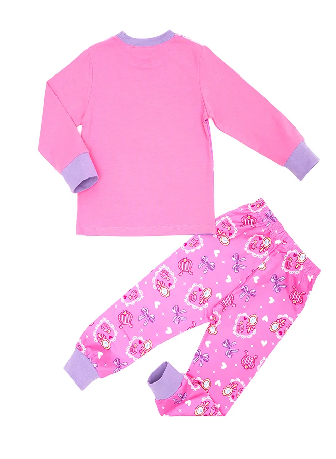 babyqlo Ballerina Princess Glow-in-the-Dark Cotton Pajama Set for Girls