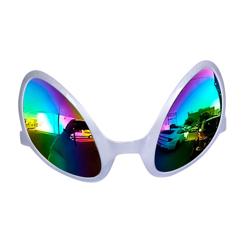 Yilistore Novelty Alien Glasses for Halloween Party Accessories Silver Alien Costume Accessories Eyeglasses Party Supplies Decoration Gift - Image 3