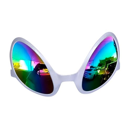 Yilistore Novelty Alien Glasses for Halloween Party Accessories Silver Alien Costume Accessories Eyeglasses Party Supplies Decoration Gift - Image 1