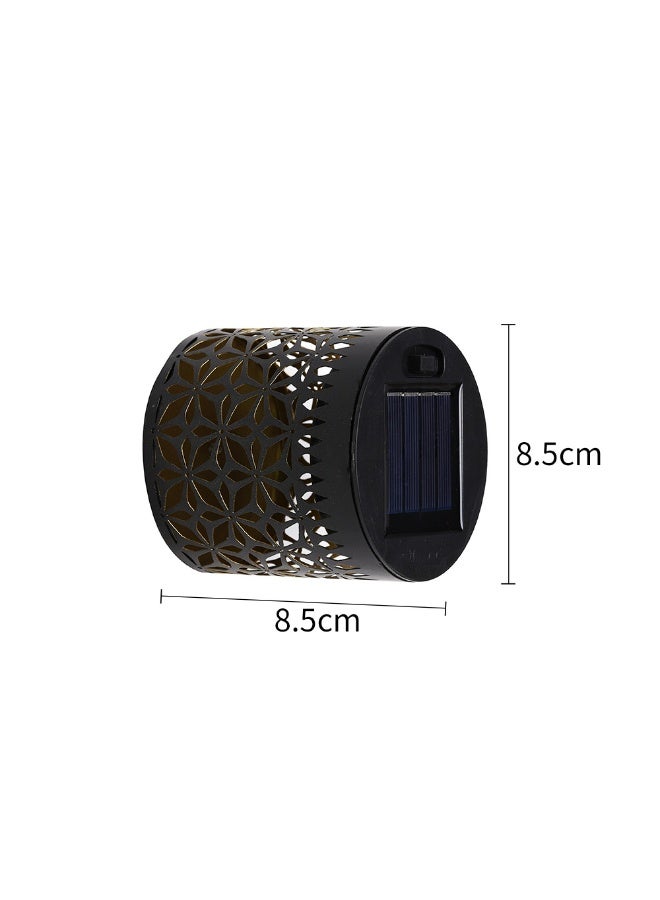 Solar Fence Lights 2 Pack Outdoor Deck Step, Wall Lights Metal Waterproof LED Warm Yellow Light for Garden, Post Patio, Backyard - Mandala （Gardening Gifts） - Image 4
