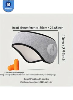 Bliszaar Cotton Sleep Mask [Official Certified]  with Soundproof Ear Covers and Earplugs Set - Comfortable Adjustable Sleeping Eye Mask for Uninterrupted Rest, Ear Protection for Noise Reduction, Essential Travel Accessory Silver  - Image 5