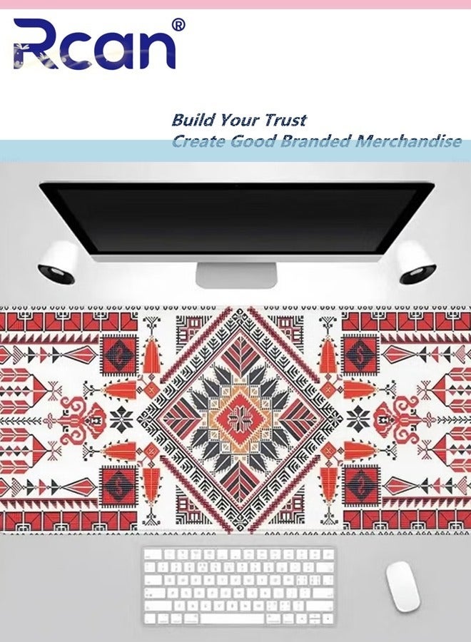 Rcan Large Desk Mouse Pad Waterproof Gaming Mouse Pad Gaming Mouse Pad Non-Slip Desk Mat Thick Rubber Desk Pad Mouse Pad Suitable for Gaming Office and Home Use - Image 5