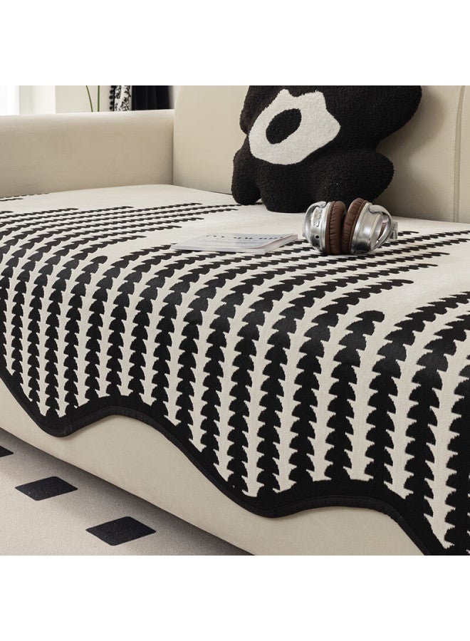 Jingxun Chenille Sofa Cushion, Irregular Shape, All-season Universal Sofa Towel, Non-slip Straight Sofa Seat Cover, Fresh Style, 90*180 - Image 2