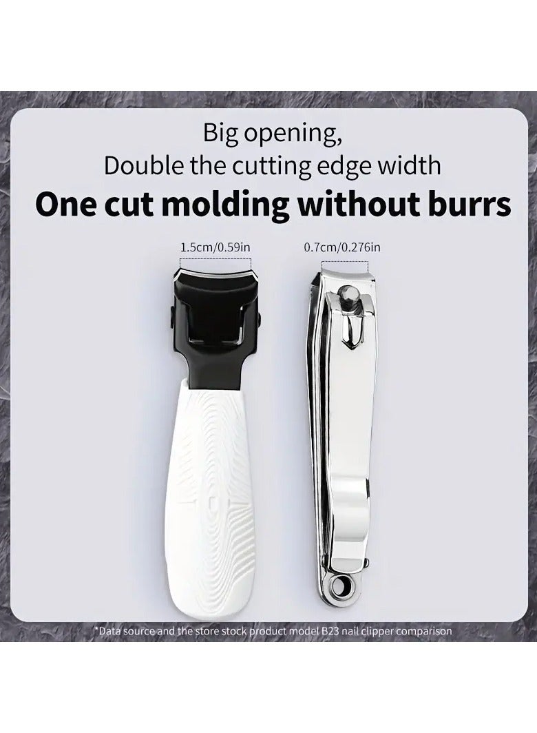 Ucanbe 1pc Anti-Splash Nail Clippers, Sharp Edge Fingernail and Toenail Clipper Cutter, Thick Nail Trimmer, Stainless Steel Toenail Clipper for Manicure and Pedicure  - Image 4