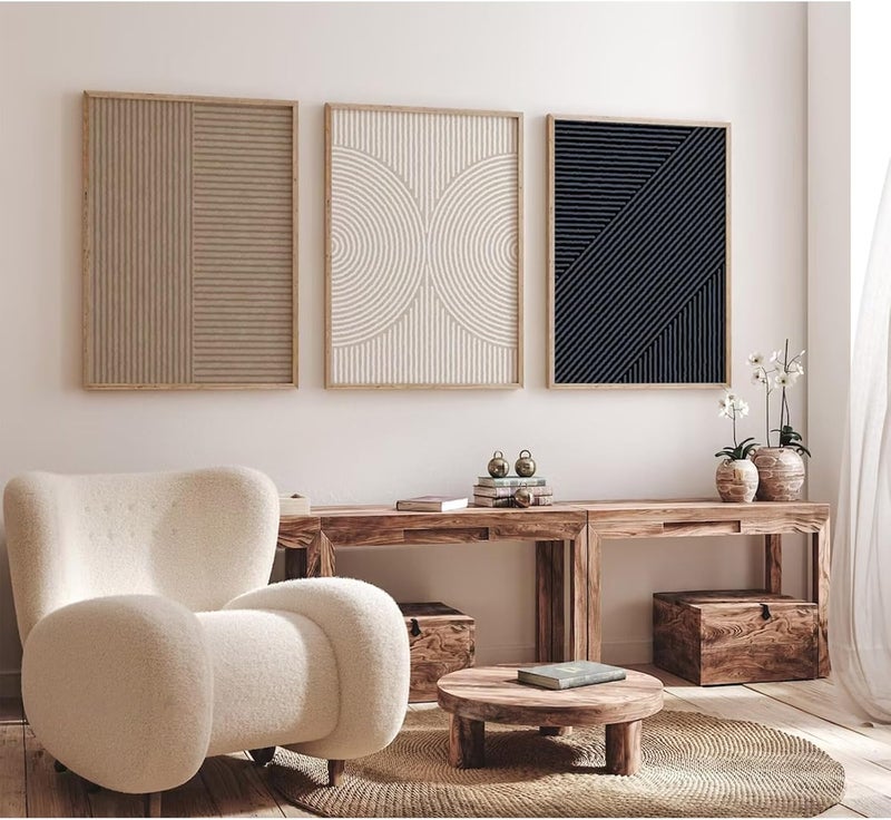 Youillne Set of 3 Modern Abstract Canvas Wall Art - Image 4