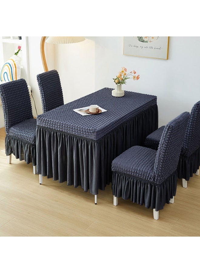 This luxurious, all-season 4-piece chair set, complete with a table cover and protective cover, is suitable for home and hotel use. - Image 1