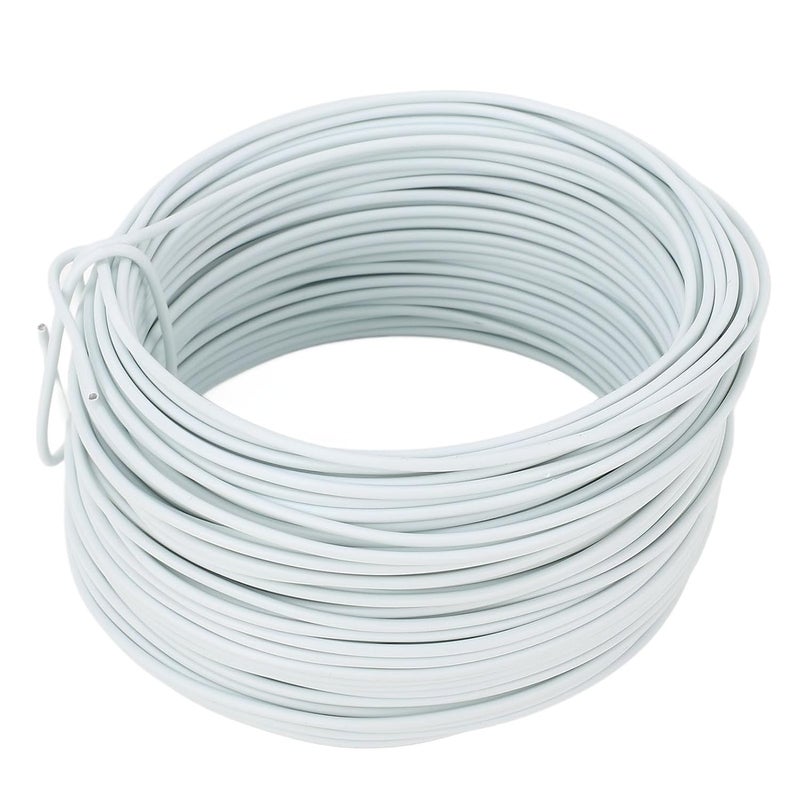 Premium Galvanized Iron Tie Wire 1.2mm 28m High Strength Flexible Cuttable Bendable Metal Tying Wire for Telecommunication Electrical Cable Binding and Fastening (White) - Image 1