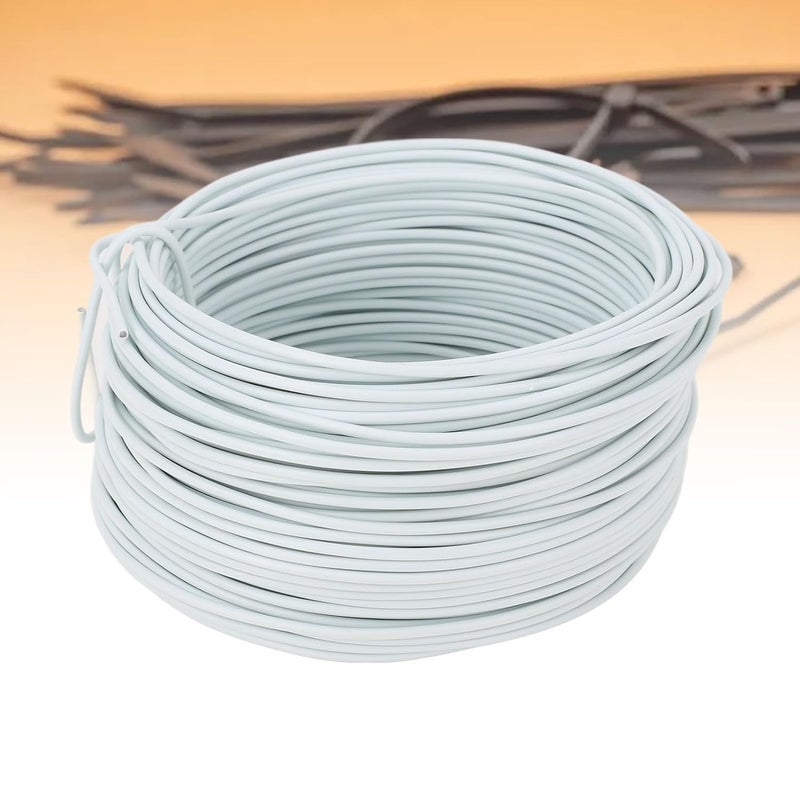 Premium Galvanized Iron Tie Wire 1.2mm 28m High Strength Flexible Cuttable Bendable Metal Tying Wire for Telecommunication Electrical Cable Binding and Fastening (White) - Image 3