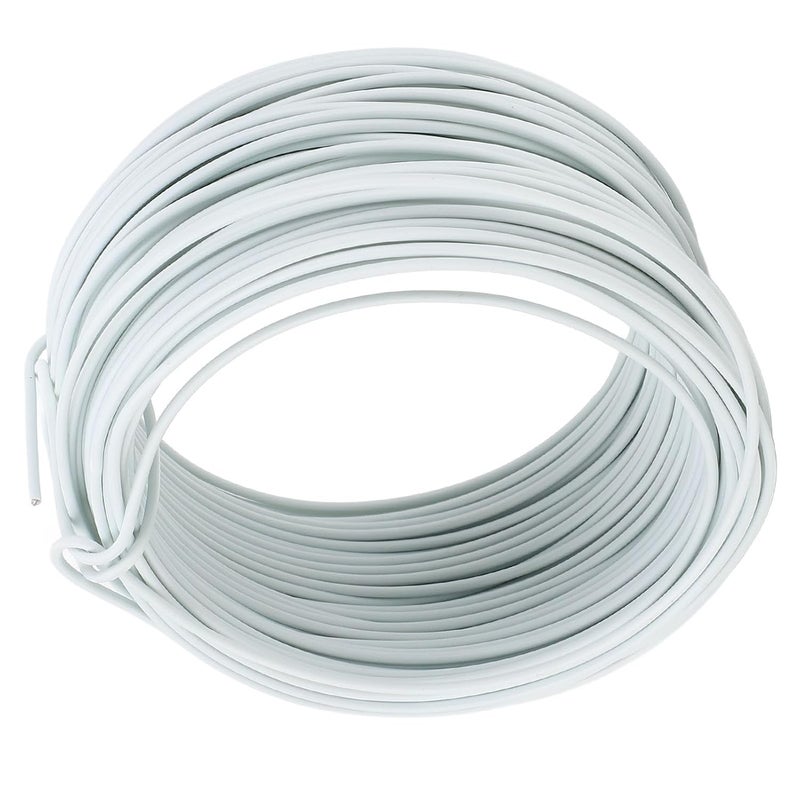 Premium Galvanized Iron Tie Wire 1.2mm 28m High Strength Flexible Cuttable Bendable Metal Tying Wire for Telecommunication Electrical Cable Binding and Fastening (White) - Image 5