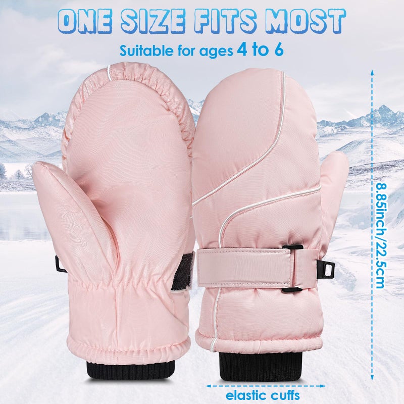 coclothy Snow Gloves for Kids - Waterproof Ski Mittens Gloves Boys Girls, Warmth Winter Toddler Mittens Glove for Toddlers Child Snowboarding Outdoor - Image 2