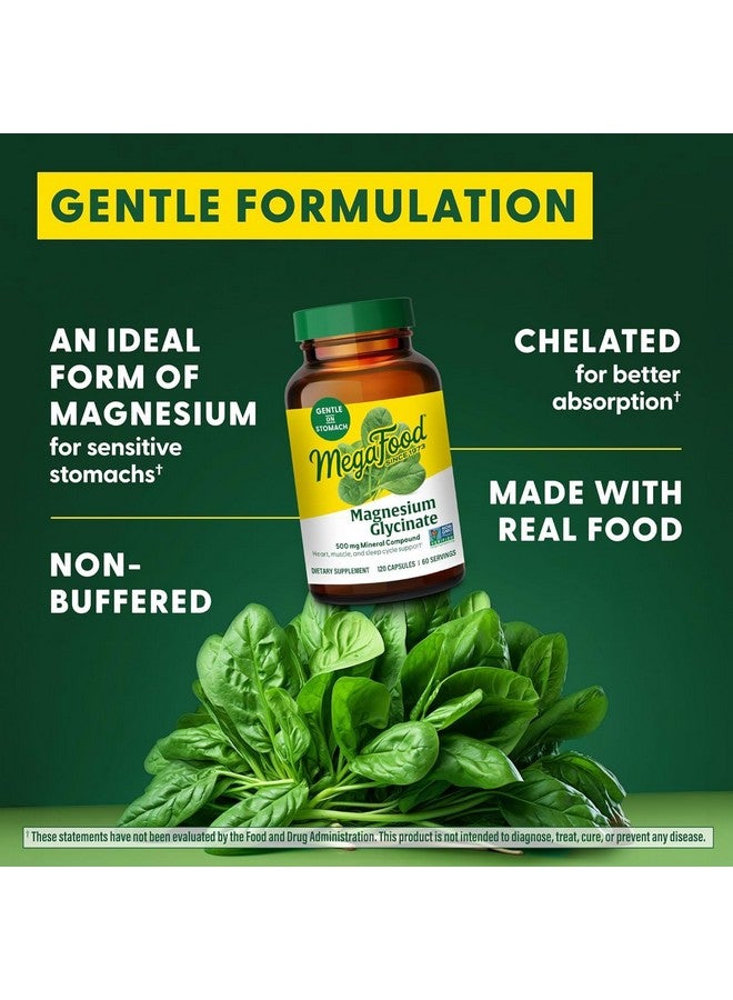 MegaFood Magnesium Glycinate 500mg - Chelated Magnesium Supplement - 60mg Elemental Magnesium - Gentle on the Stomach - Supports Normal Sleep Cycle & Healthy Stress Response - 120 Capsules 60 Servings - Image 5