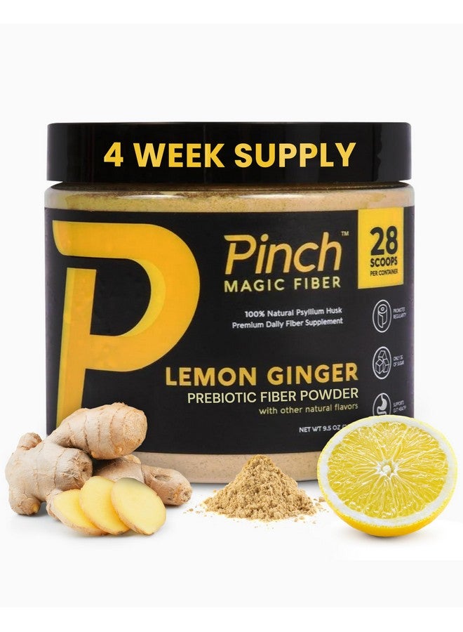 Pinch مسحوق مكمل الألياف السحرية | مسحوق قشر السيليوم بنكهة الليمون والزنجبيل لصحة الجهاز الهضمي ودعم الأمعاء | مكمل منخفض السكر للحمية الكيتونية والنباتية | مصنوع في الولايات المتحدة الأمريكية | إمداد لمدة 28 يومًا - Image 1