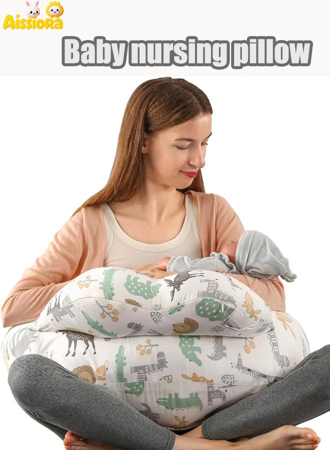 Aissiora Breastfeeding pad Nursing Pillow Nursing pad Multifunctional Baby Feeding Pad Infant Feeding Support Pad Lumbar support Relieves lower back pain Removable and washable - Image 1