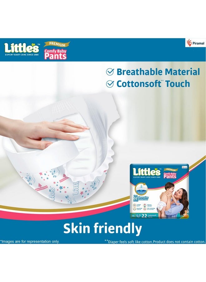 Little's Baby Diapers Xxl Size | Pants Style | 15-25 Kg | 44 Count - Pack Of 2 | Cottonsoft Baby Diaper With Leakage Guard, Wetness Indicator & 12 Hours Absorption  - Image 3