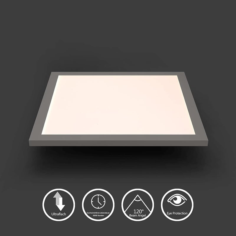 LED Panel Ceiling Light 30x30 cm, 30W, 1500LM, 6500K Daylight White - Image 3