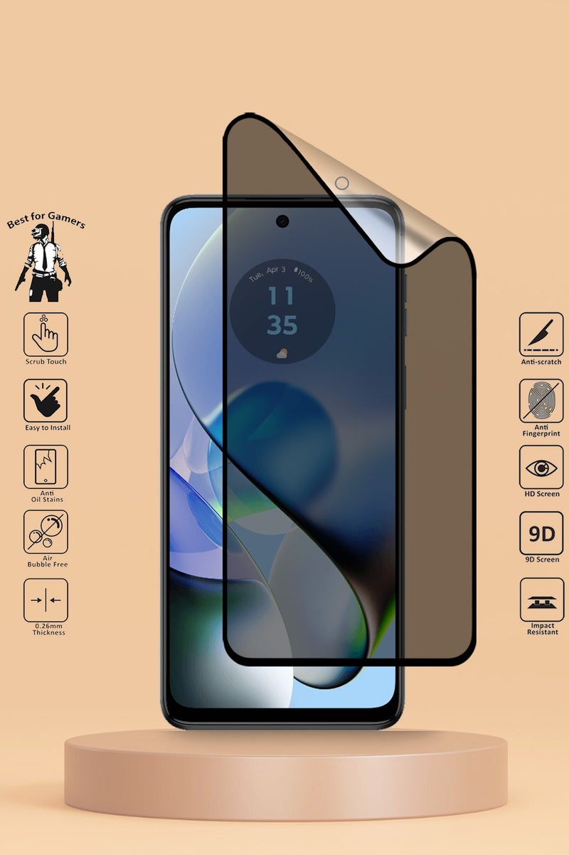 Techie واقي شاشة كامل مقاوم للانفجار مصنوع من السيراميك غير اللامع لهاتف Motorola Moto G54 - Image 2