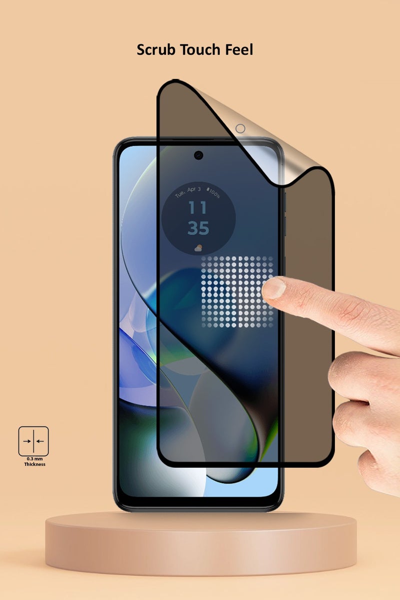 Techie واقي شاشة كامل مقاوم للانفجار مصنوع من السيراميك غير اللامع لهاتف Motorola Moto G54 - Image 3