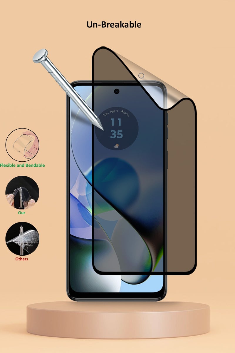 Techie واقي شاشة كامل مقاوم للانفجار مصنوع من السيراميك غير اللامع لهاتف Motorola Moto G54 - Image 5