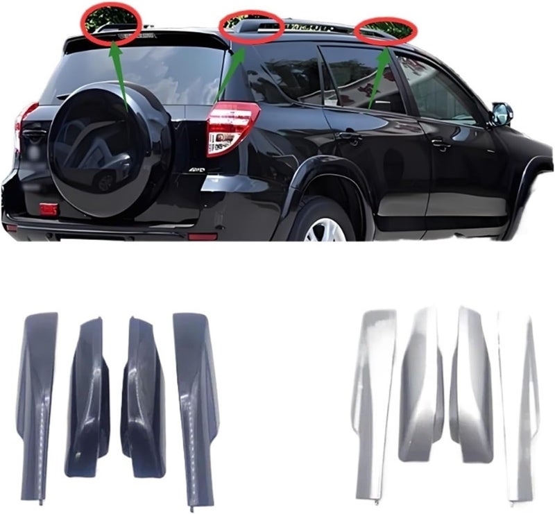 Roof Luggage Rack Guard Cover Compatible with Toyota Rav4 XA30 SUV 2006 2007 2008 2009 2010 2012(Silver) - Image 1