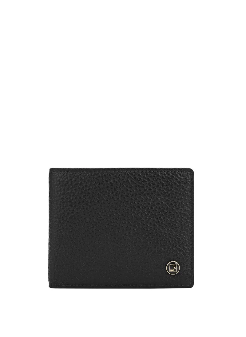 Da Milano Da Milano Men's Wax-Finish Leather Bifold Wallet - Black (MW-0693OL)