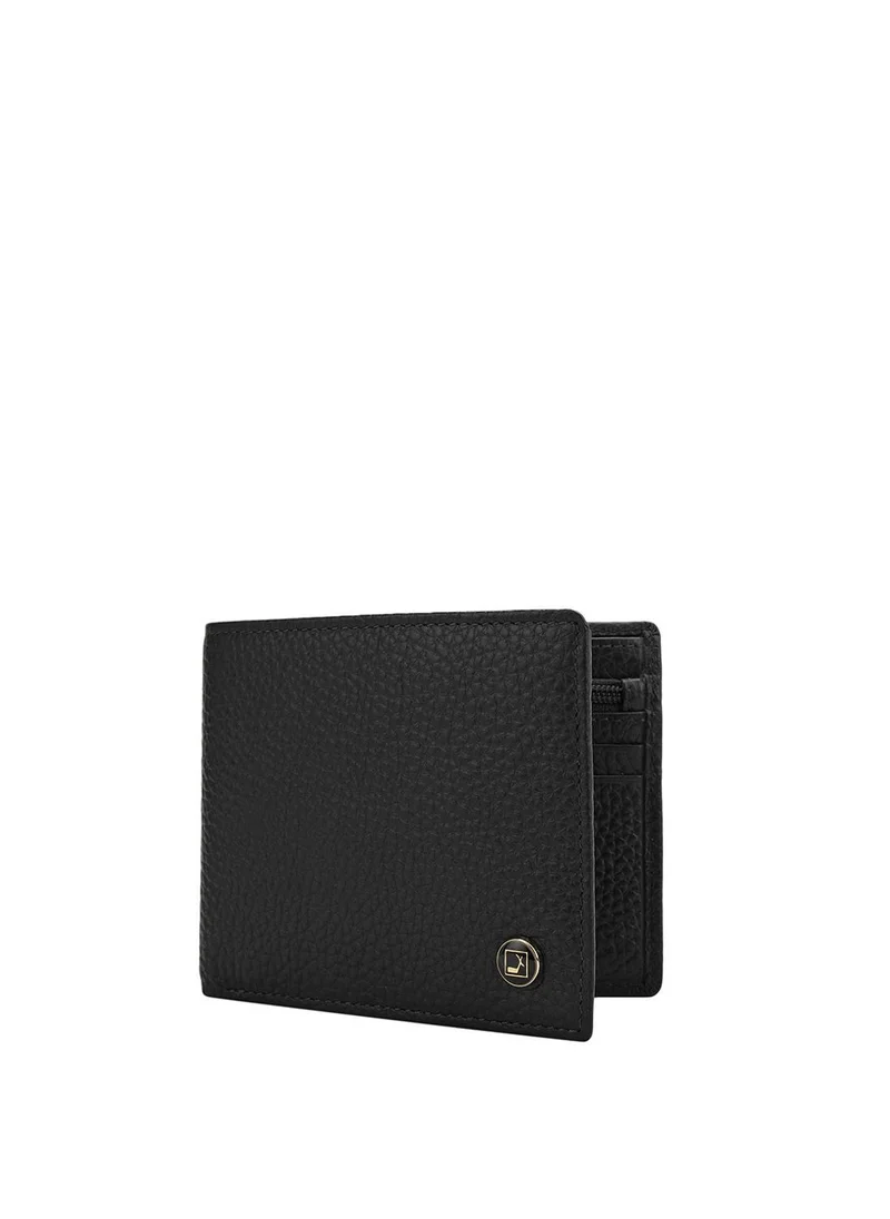 Da Milano Da Milano Men's Wax-Finish Leather Bifold Wallet - Black (MW-0693OL)