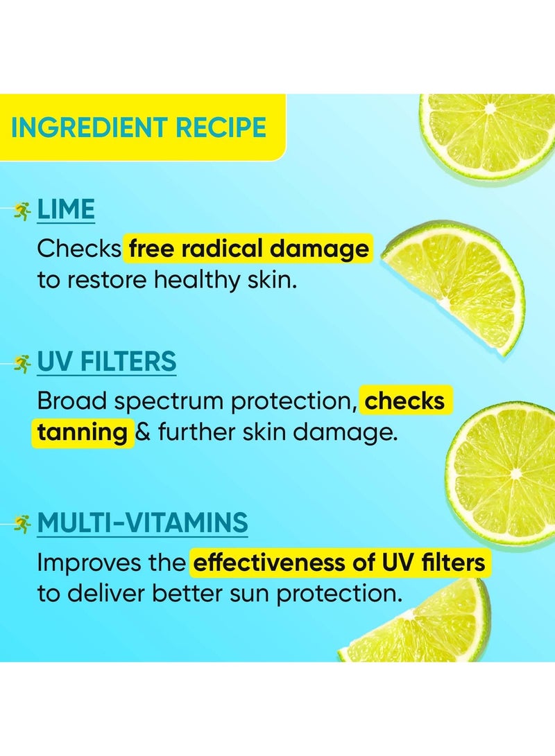 Dot & Key Lime Rush Swim + Sports Sunscreen SPF 50 PA++++ | Water Resistant & Sweat Resistant Sunscreen | UV/UVA Protect | No White Cast | Prevents Tan | For All Skin Types | For Women & Men - Image 3