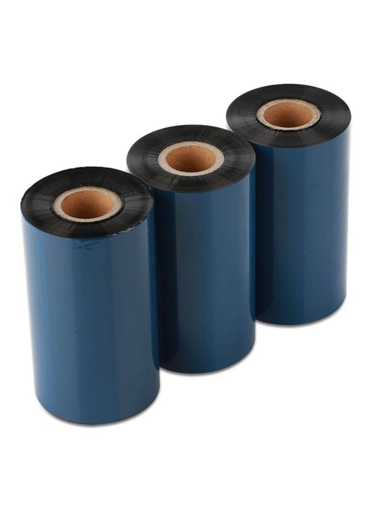 Thermal Transfer Ribbon -1ROLL 4.33" x 984'/110mm x 300m Black Wax Resin Ribbons 1" Core Ink Out  - Image 4