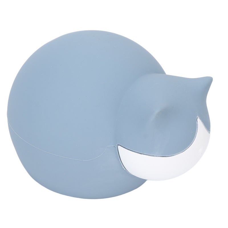 Cat Hot Water Bottle Silicone Cute Water Injection Mini Portable Hot Water Bag for StudentBlue - Image 2