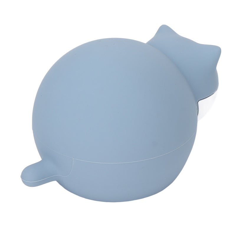 Cat Hot Water Bottle Silicone Cute Water Injection Mini Portable Hot Water Bag for StudentBlue - Image 3