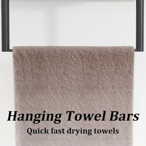 Bethom Towel Storage for Bathroom, 3 Tier Towel Rack with Shelf and Towel Bar, Wall Mounted Towel Racks for Bathroom Towel Storage and Organizer - Matte Black - Image 4