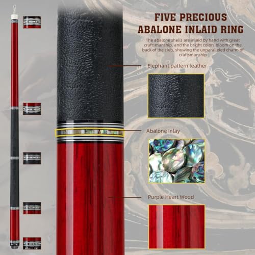 KONLLEN Carbon Fiber Pool Cue AXA Series Handmade Inlay Cues Stick for TournamentLevel Competitions Low Deflection Pool Stick for Professional Players Accurate Stable Easy to Control - Image 3