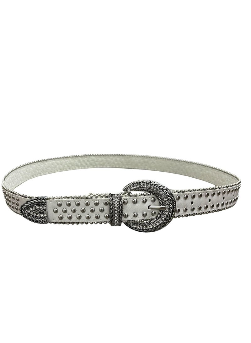 Vbranda A stylish belt with a bold modern design,T-24-WHITE  - Image 2