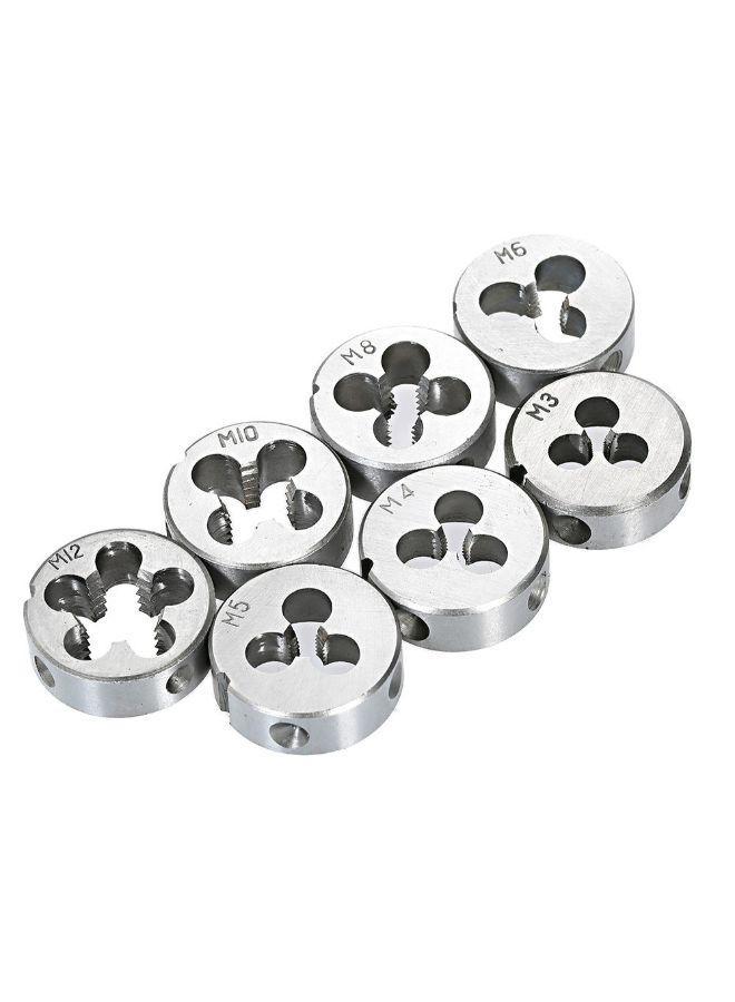 Generic 32-Piece Tungsten Carbide Tap Die Screw Thread Making Tool Bit Set With Metal Case Silver 26cm  - Image 4