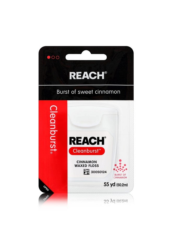 REACH Waxed Dental Floss, Cinnamon, Plaque Remover, Shred Resistant, Extra Wide Cleaning, Gentle On Gums & Teeth, Pfas-Free, Oral Care, For Adults & Kids, 55Yd, 1 Pack - Image 1