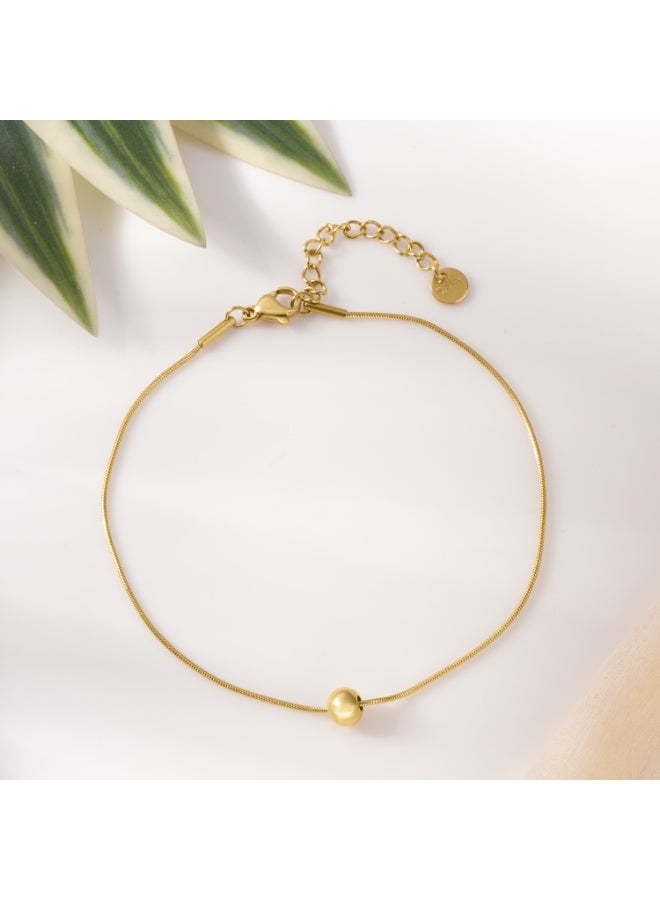 Palmonas 18K Gold Tone Plated Minimal Orbit Chain Bracelet For Women - Waterproof & Anti-Tarnish - Image 2