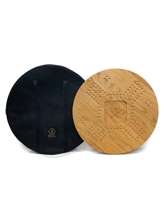 جاكارو جوكر لعبة جاكاروا ثنائية الوجه من خشب البلوط الصلب لـ 4 و 6 لاعبين، جانبان مع كرات زجاجية، بطاقات لعب وحقيبة حمل لـ 4 لاعبين - Image 3