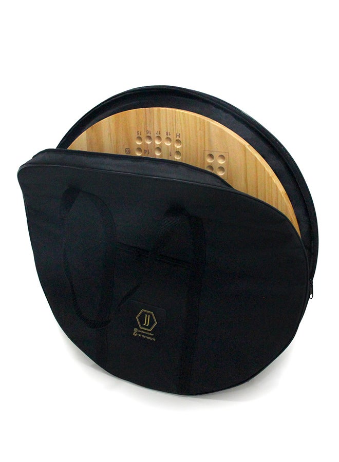 جاكارو جوكر لعبة جاكاروا ثنائية الوجه من خشب البلوط الصلب لـ 4 و 6 لاعبين، جانبان مع كرات زجاجية، بطاقات لعب وحقيبة حمل لـ 4 لاعبين - Image 4