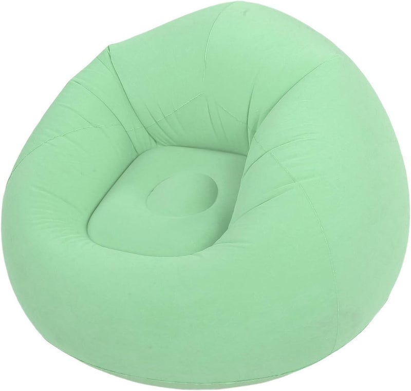 MAVIS LAVEN Inflatable Beanless Bag Chair, Flocked PVC Blow Up Lounger with Reclined Angle for Body Support, Lightweight Portable Design for Indoor Outdoor Travel Camping (Green) (Green) - Image 3