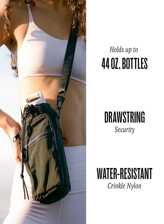 Thread Wallets Aqua Sling - Carry Your Water Bottle with Pockets for Cash, Phone, and Keys (Black) - Image 3